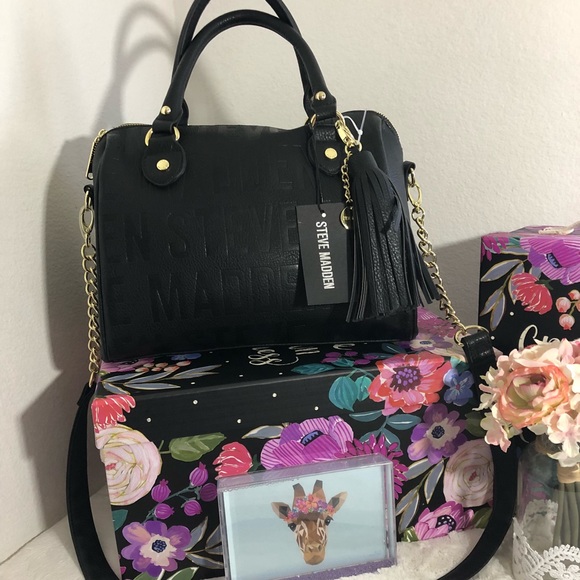 Steve Madden Speedy Logo Satchel - Picture 2 of 8